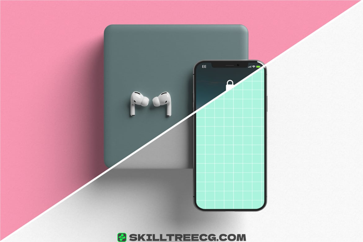 图片[2]-Top View Smartphone Mockup（143842）-技能树
